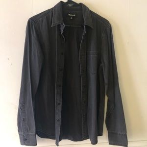 MADEWELL washed black button up NWOT size S